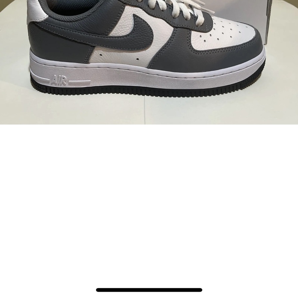 Mens size 8 Nike Air Force 1Grey and White. Brand New in Box. Box has no lid.